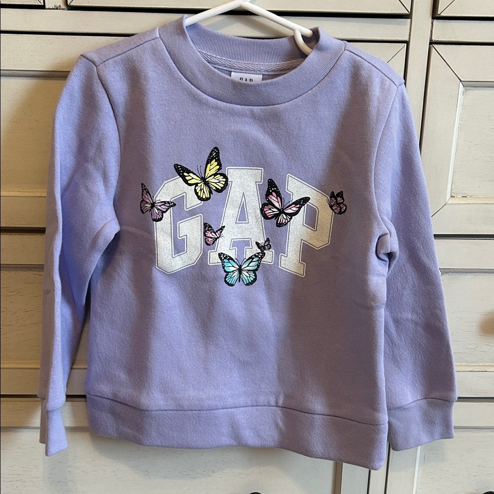 GAP Kids Lavender Butterfly Sweatshirt